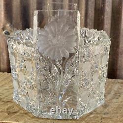 Antique McKee Innovations Crystal Cut Glass Ice Bucket, 1800's-1900's