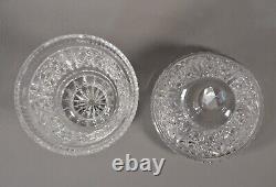 Antique Original Vintage Brilliant Crystal Cut Glass Candy Dish Bowl Lidded Jar