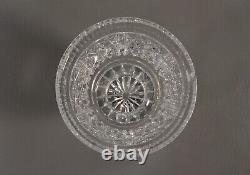 Antique Original Vintage Brilliant Crystal Cut Glass Candy Dish Bowl Lidded Jar