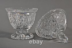 Antique Original Vintage Brilliant Crystal Cut Glass Candy Dish Bowl Lidded Jar