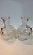 Antique Pair of Cut Glass Crystal Carafes in a beautiful design