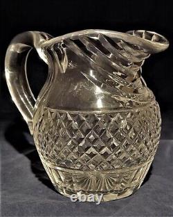 Antique Regency Lead Crystal Cut Glass Water Jug Anglo-Irish circa 1820 14.5 cm