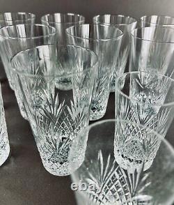 Antique Set of Cut Glass Lemonade Glasses & Champagne Tumblers SDF
