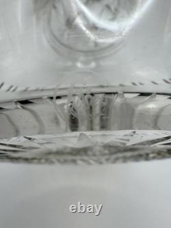 Antique Signed Libbey Cut Glass Vase 12 American Brilliant Period Crystal 1910