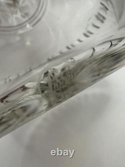 Antique Signed Libbey Cut Glass Vase 12 American Brilliant Period Crystal 1910
