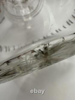Antique Signed Libbey Cut Glass Vase 12 American Brilliant Period Crystal 1910