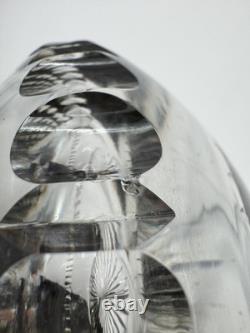 Antique Signed Libbey Cut Glass Vase 12 American Brilliant Period Crystal 1910