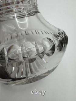 Antique Signed Libbey Cut Glass Vase 12 American Brilliant Period Crystal 1910