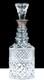 Antique Sterling Silver Cut Crystal Glass Decanter English London Mark Superb