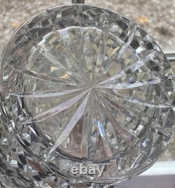 Antique Sterling Silver Cut Crystal Glass Decanter English London Mark Superb