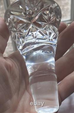 Antique Sterling Silver Cut Crystal Glass Decanter English London Mark Superb