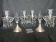 Antique Sterling Silver and Cut Glass Crystal Candelabra Pair Hawkes