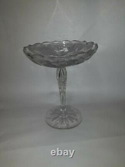 Antique Tall Tuthill American Brilliant Cut Glass Compote Crystal