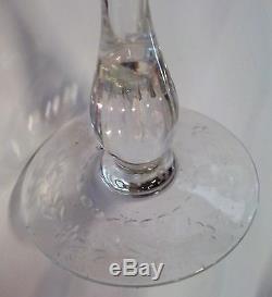 Antique Thomas Webb Red Cut Crystal Tall Water Goblet Fruits Pattern ca 1900