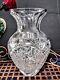 Antique Victorian American Brilliant Cut Crystal Etched Glass Vase Centerpiece
