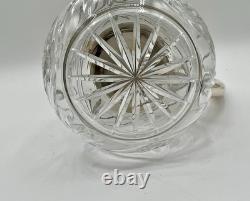 Antique Victorian German Silver Plated Cut Crystal Glass Lemonade Pitcher 10