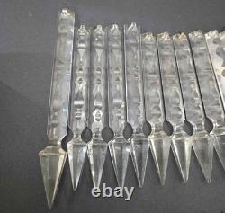 Antique / Vintage Glass / Crystal Cut Prisms Entire Lot