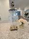 Antique Vtg Glass Cut Crystal Brass Base Lamp Vtg