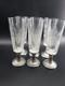 Antique Weighted 800 Silver Bottom Cut Crystal Fluted Glasses set of 6
