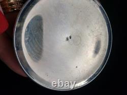 Antique Weighted 800 Silver Bottom Cut Crystal Fluted Glasses set of 6