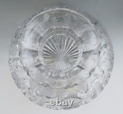 Antique c1910 American Cut Crystal Glass Decorative Flower Vase