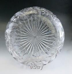 Antique c1910 American Cut Crystal Glass Decorative Flower Vase
