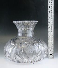 Antique c1910 American Cut Crystal Glass Decorative Flower Vase