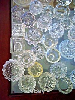 Antique collection 50 fine cut glass crystal salts cellars vintage tableware