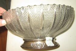 Antique cut crystal bowl on sterling base by Kirk & Son gorgeous piece