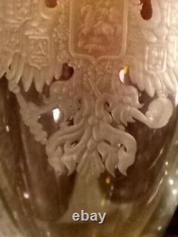 Antique cut crystal royal wineglass tsar czar Nicholas Ii Russian imperial king