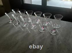 Antique cut crystal wine glasses