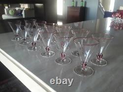 Antique cut crystal wine glasses