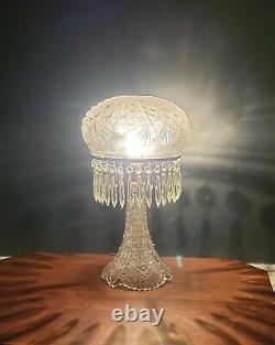 Antique cut glass lamp