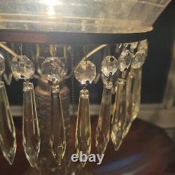 Antique cut glass lamp