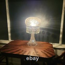 Antique cut glass lamp