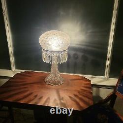 Antique cut glass lamp