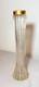 Antique handmade Czech Moser cut gold gilded glass crystal bud flower vase