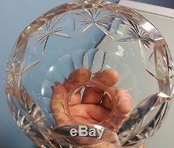 Antique lot of 4 Clear Cut crystal Glass Ceiling Light Globe Lamp Shade Fixture