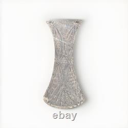 Antique p&b diamond cut crystal vase