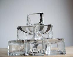 Art Deco 1930s Czech KARL PALDA Glass Decanter & Shot Glasses Cut Crystal Glass