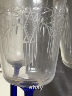 Art Deco Noblesse Water Goblets Community Crystal Two Sets of Eight