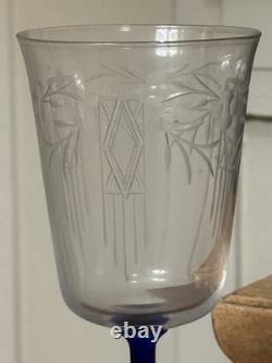 Art Deco Noblesse Water Goblets Community Crystal Two Sets of Eight