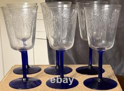 Art Deco Noblesse Water Goblets Community Crystal Two Sets of Eight