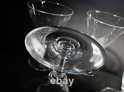Art Deco Steuben Crystal Frederick Carder 7666 Cut 5 Water Goblets