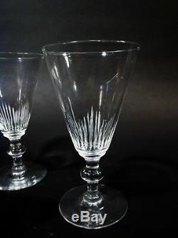Art Deco Steuben Crystal Frederick Carder 7666 Cut 5 Wine Goblets