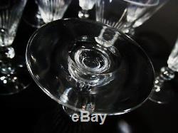 Art Deco Steuben Crystal Frederick Carder 7666 Cut 9 Claret Red Wine Goblets