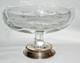 Art Deco era Cut Crystal GLASS COMPOTE w STERLING Silver BASE VERY FINE Hawkes