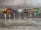 Assortment Set of 7 Cut To Clear Crystal Wine Hocks Glasses Goblets/Read