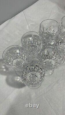 Atlantis Azores crystal wine water goblet 6 glasses set of 7 Vertical Cut