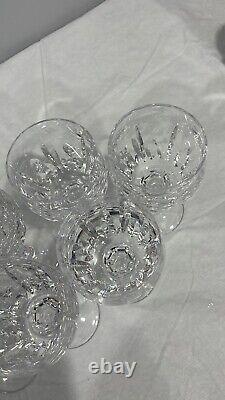 Atlantis Azores crystal wine water goblet 6 glasses set of 7 Vertical Cut